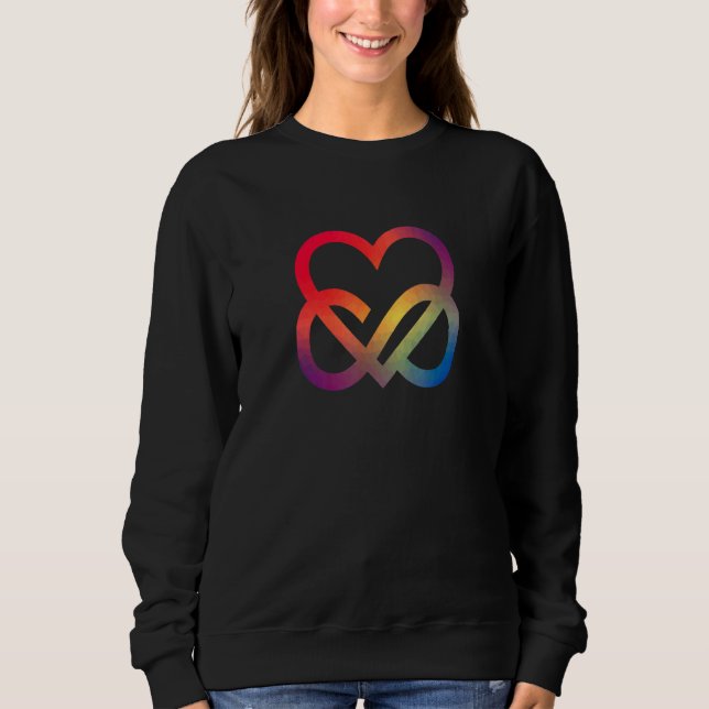Moletom Infinity Heart - Colorful Heart Symbol Love Infini (Frente)