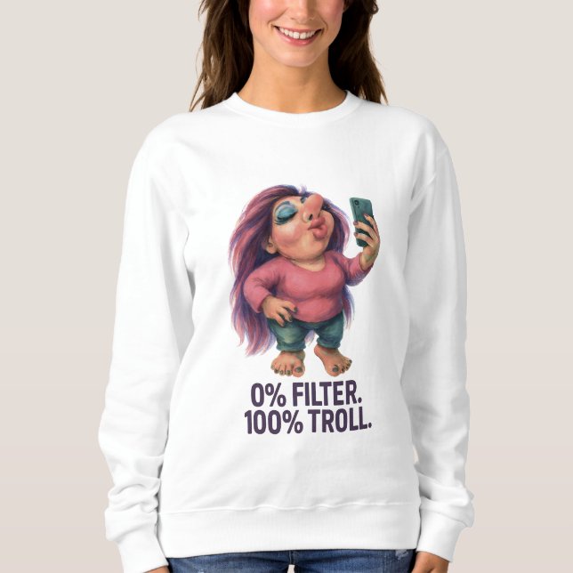 Moletom Influenciador de Troll confiável fabuloso (Frente)