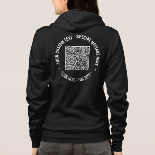 Moletom Informações de Verificação de Código QR e Hooddie