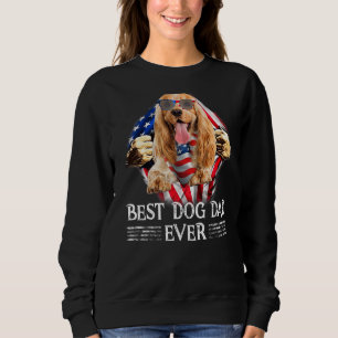 Moletom Inglês Cocker Spaniel Pai American Flag 4º De Ju