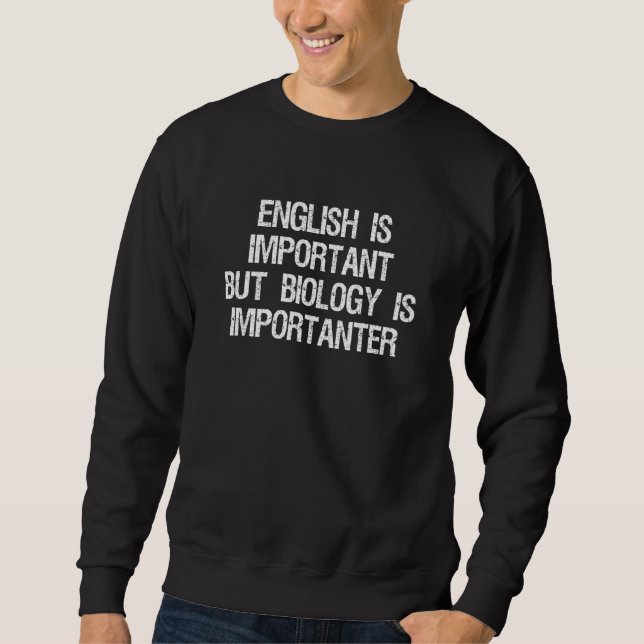 Moletom Inglês É Importante Mas Biologia É Importante Sc (Frente)