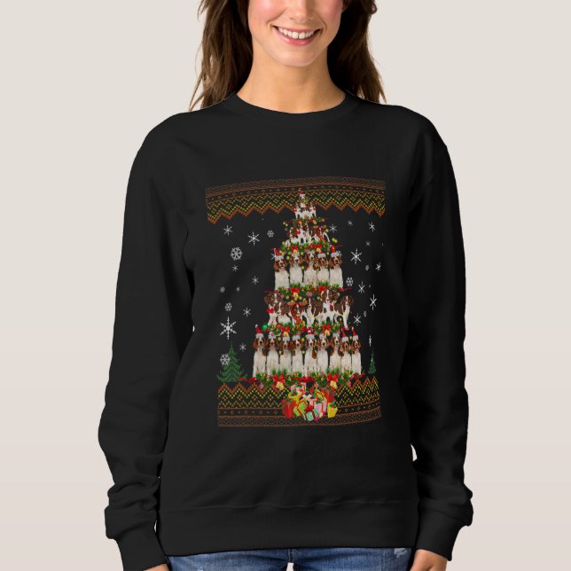 Moletom Inglês Springer Spaniel Christmas Ugly Sweater Xm (Frente)