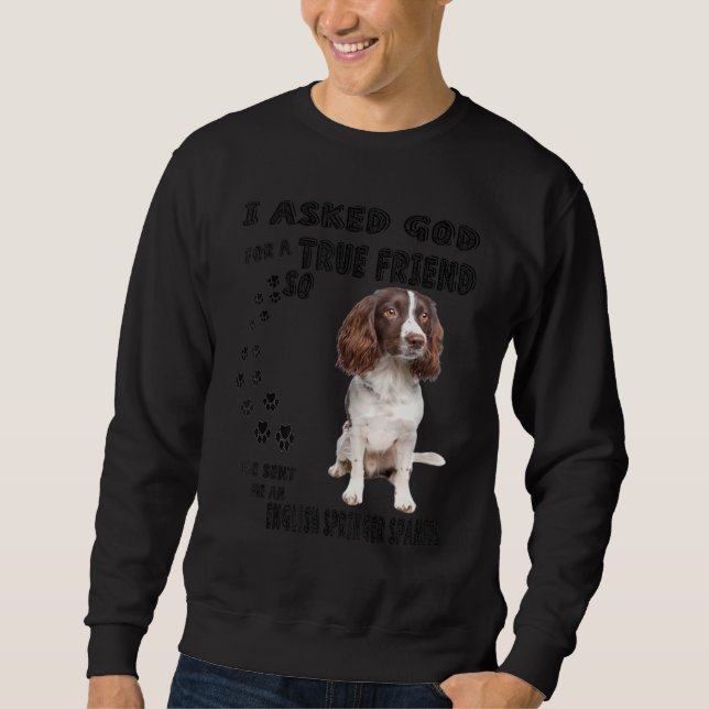 Moletom Inglês Springer Spaniel Cita Mãe Pai, Caça (Frente)