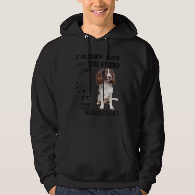 Moletom Inglês Springer Spaniel Cita Mãe Pai, Caça (Frente)