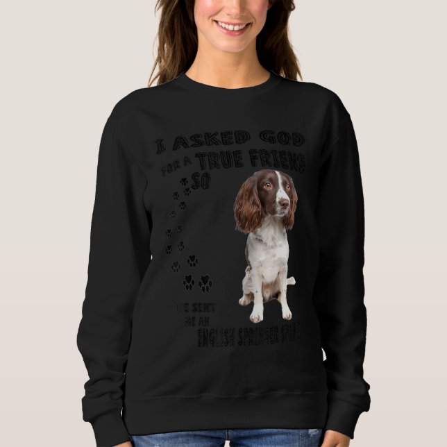 Moletom Inglês Springer Spaniel Cita Mãe Pai, Caça (Frente)