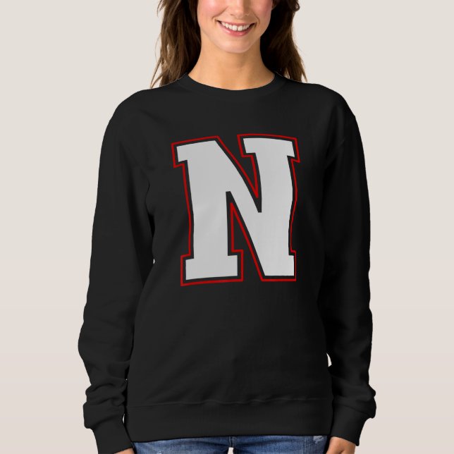 Moletom Initial N Monogram N Letter N Capital Alphabet (Frente)