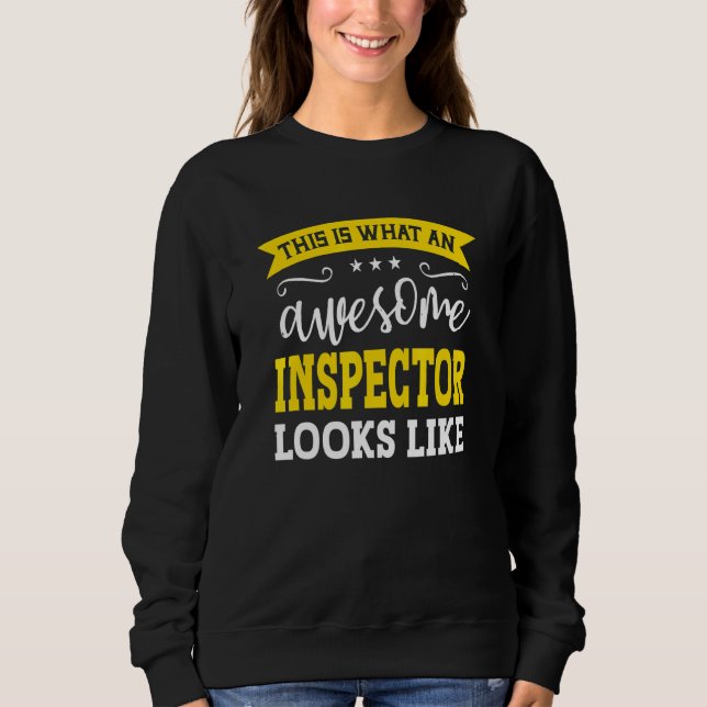 Moletom Inspector Job Title Employee Funny Worker Inspecto (Frente)