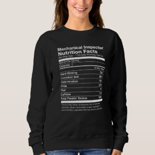 Moletom Inspetor Mecânico Fatos Nutricionais Engraçados