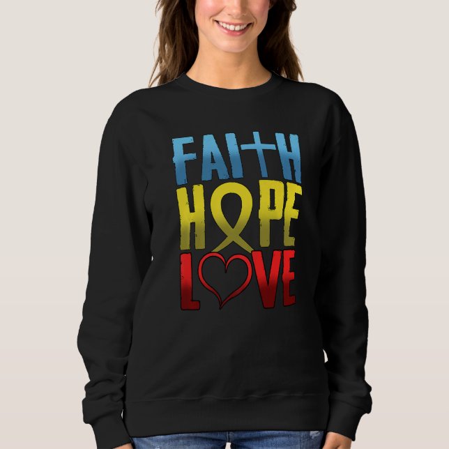 Moletom Inspiração Cristã Fé Esperança Ama Fa Religiosa (Frente)