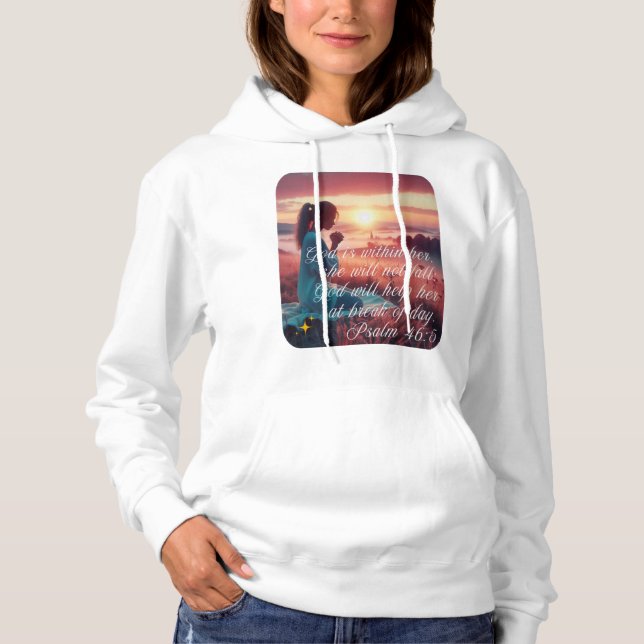 Moletom "Inspiração da fé" Hoodie das mulheres (Frente)