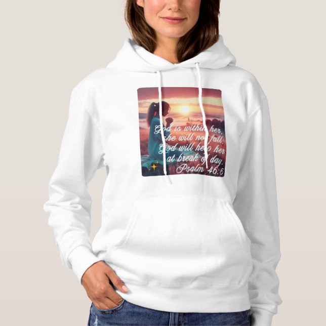 Moletom "Inspiração da fé" Hoodie das mulheres (Frente)