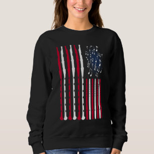 Moletom Instrumento Musical Flutes American Flag Flute