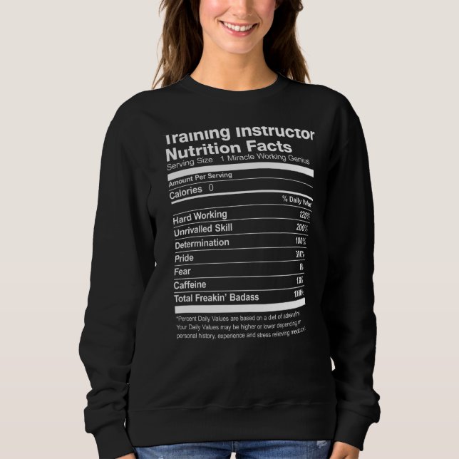 Moletom Instrutor de Treinamento Fatos Nutricionais Engraç (Frente)