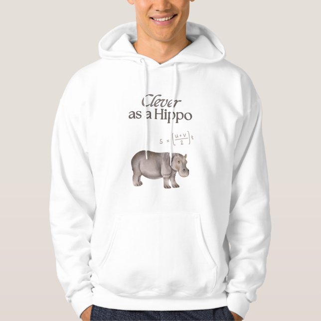 Moletom Inteligente como um Hippo Hoodie (Frente)
