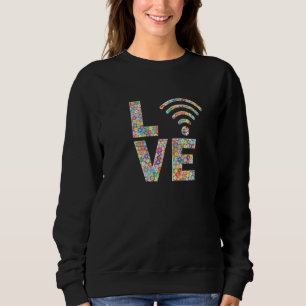 Moletom Internet Wifi Wi Fi Amor Flores
