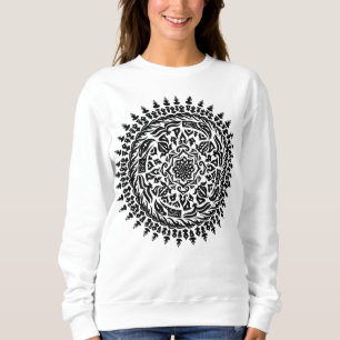 Moletom Intrincada Geometria Sagrada Mandala feita à mão –
