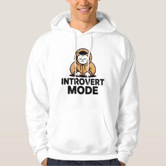 Moletom Introvert Mode Cat Hoodie