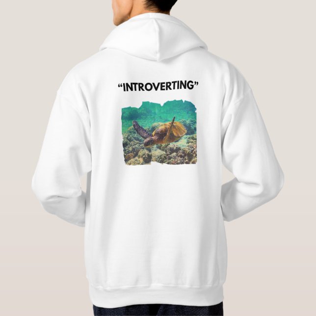 Moletom Introverting Hoodie with Turtle Symbol  (Verso)