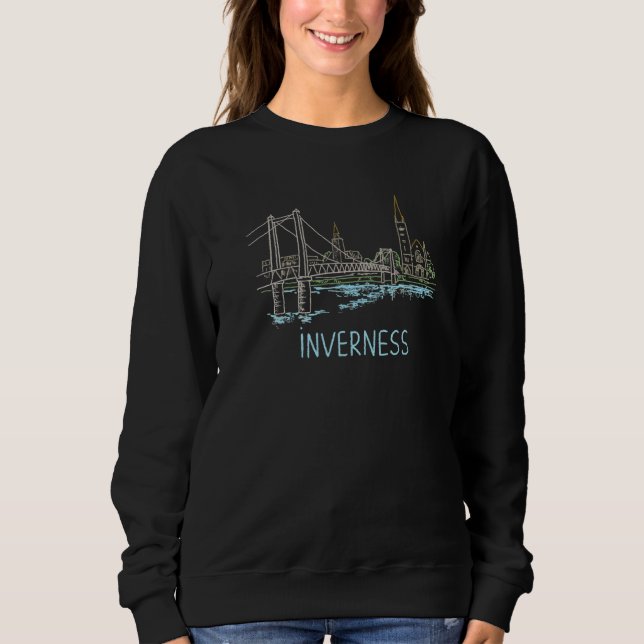 Moletom Inverness City Scotland UK souvenir  for men women (Frente)