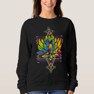 Moletom Ioga Boho Flor de Florescer Geometria Sagrada Lótu