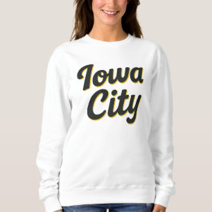 Moletom Iowa City Script Design Bold Neon Midwest