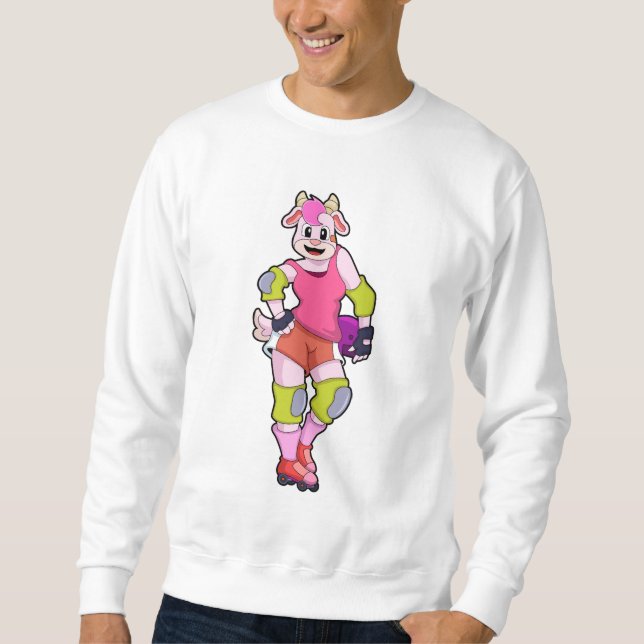 Moletom Ir como skater em linha com Skates em linha (Frente)