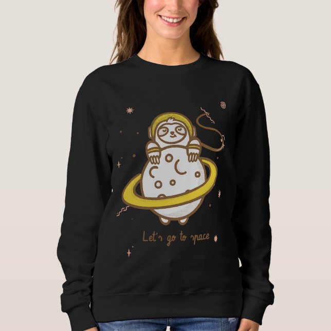 Moletom Ir para o espaço Astronauta Nap Sloth (Frente)