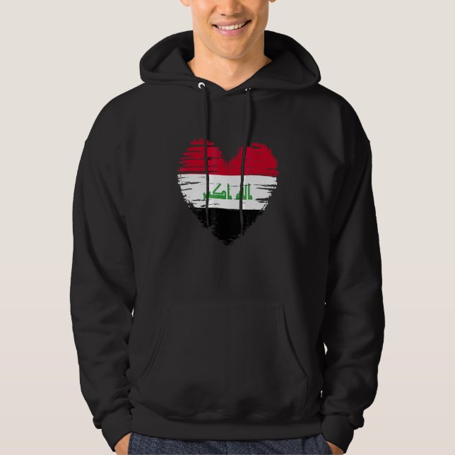 Moletom Iraque Heart Iraqi Flag Pride (Frente)