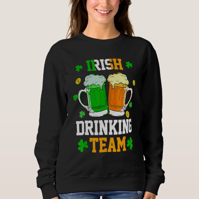 Moletom Ireland Beer Irish Bebendo Team Shamrock Rua Patri (Frente)