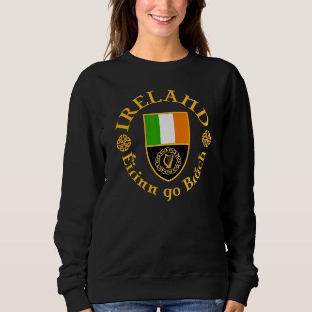 Moletom Ireland Éirinn go Brách Ireland Forever Celtic Har (Frente)