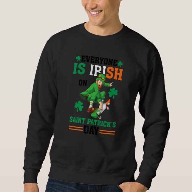 Moletom Ireland Irishman Irish Map Irish Flag St Patricks  (Frente)