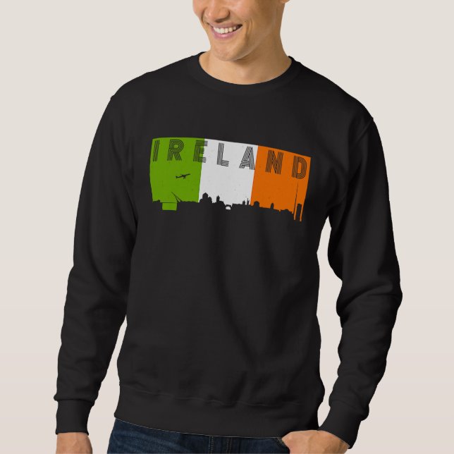 Moletom Ireland Skyline Irish Flag Vacation Travel (Frente)