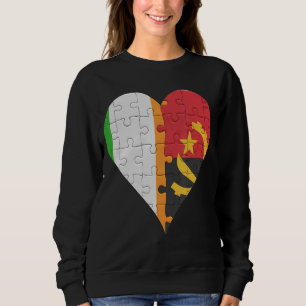 Moletom Irish Angolan Flag Heart