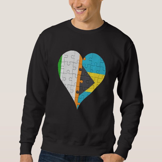 Moletom Irish Bahamian Flag Heart (Frente)