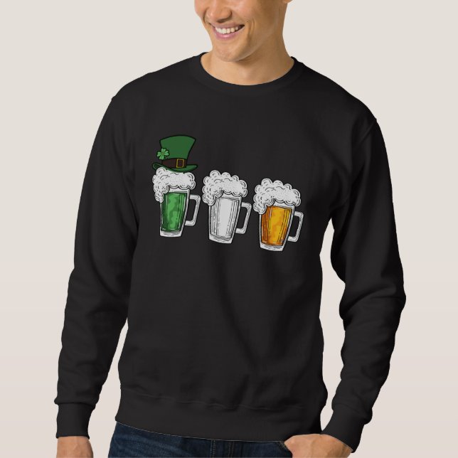 Moletom Irish Beer Ireland Flag St Patrick s Day Mens Wome (Frente)