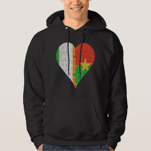 Moletom Irish Burkinabe Flag Heart