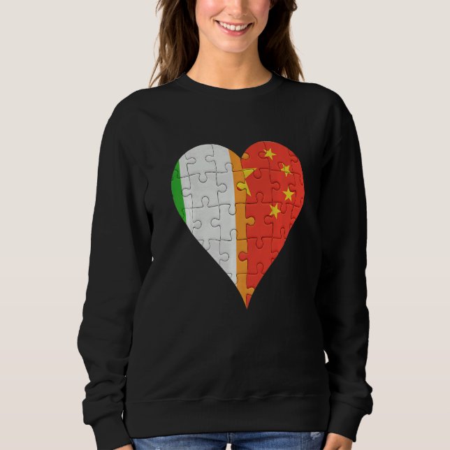Moletom Irish Chinese Flag Heart (Frente)