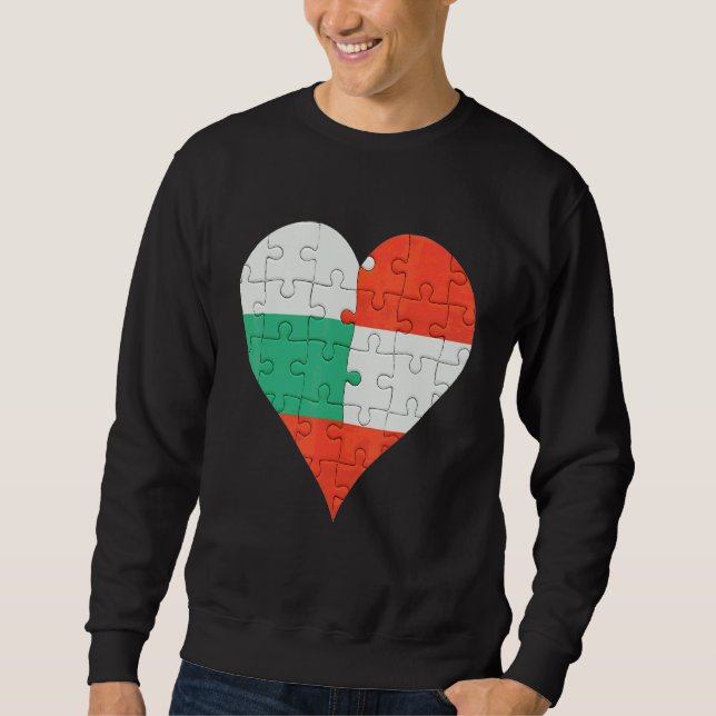 Moletom Irish Flag Heart da Bulgária (Frente)
