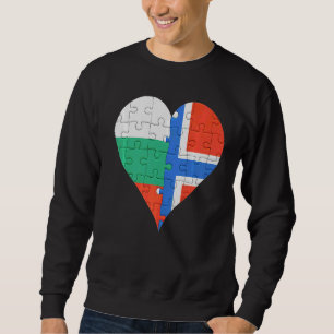 Moletom Irish Flag Heart da Bulgária