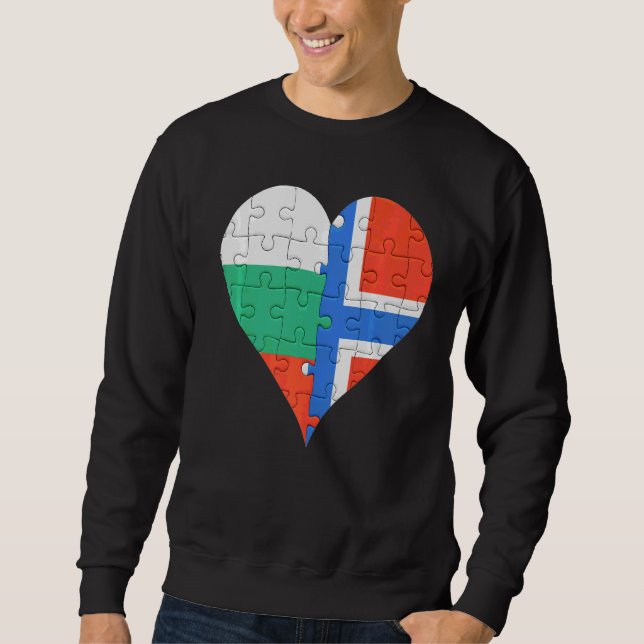 Moletom Irish Flag Heart da Bulgária (Frente)