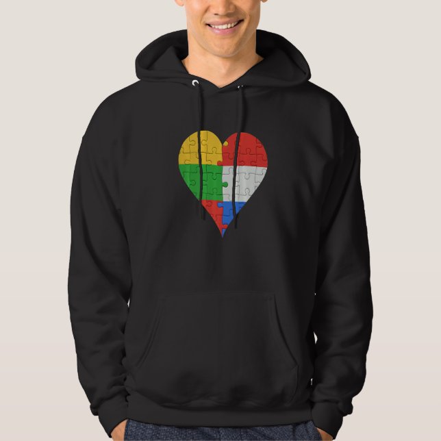 Moletom Irish Flag Heart, lituano (Frente)