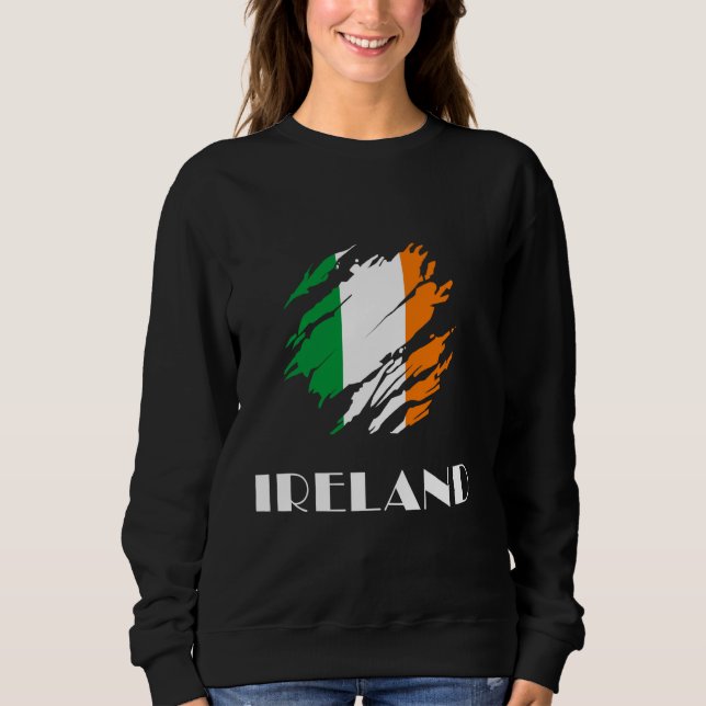 Moletom Irish Flag Pride Irish Roots Scratch Heritage (Frente)