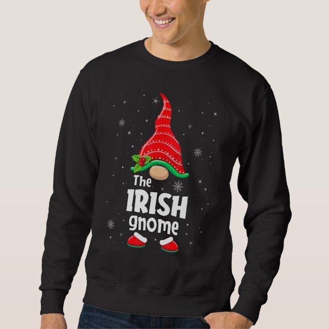 Moletom Irish Gnome Matching Family Group Christmas Party  (Frente)
