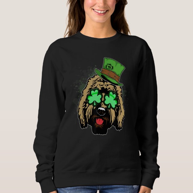 Moletom Irish Goldendoodle Doodle Dog   St Patricks Day Pe (Frente)