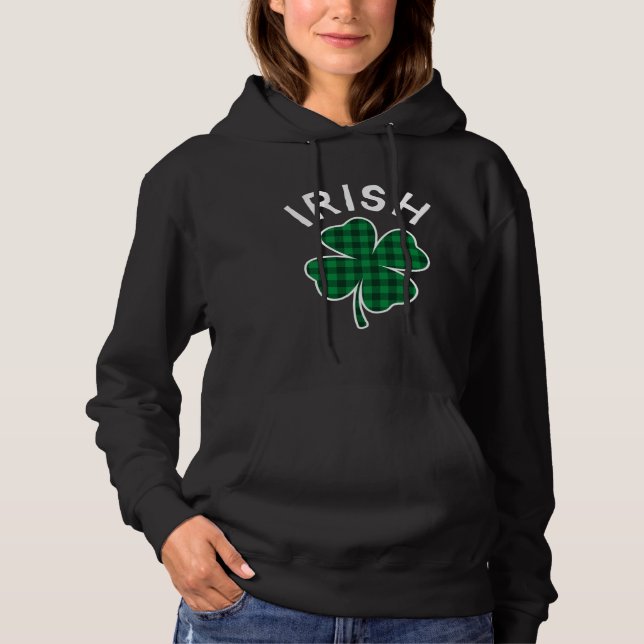 Moletom Irish Ireland Plaid Lucky C St Patrick's Day (Frente)