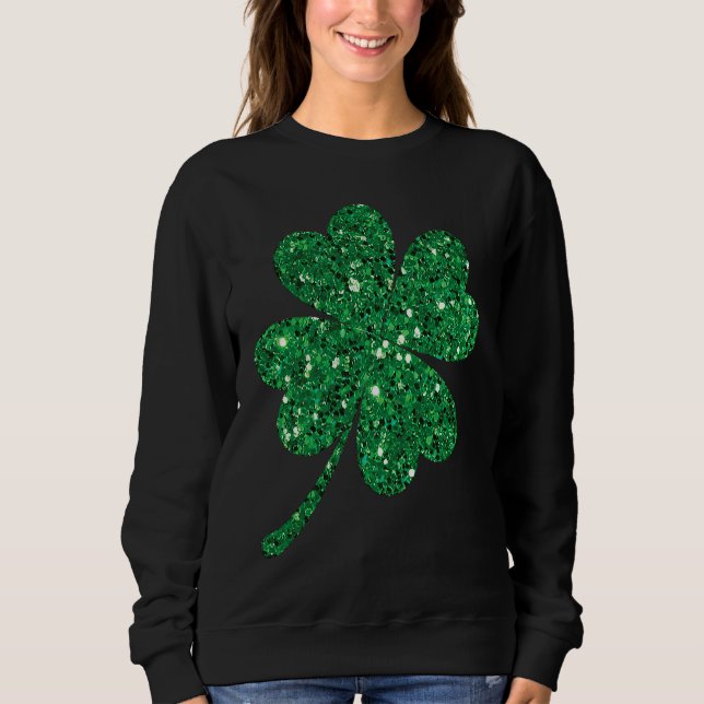 Moletom Irish Lucky Shamrock Green Clover St Patrick's Day (Frente)