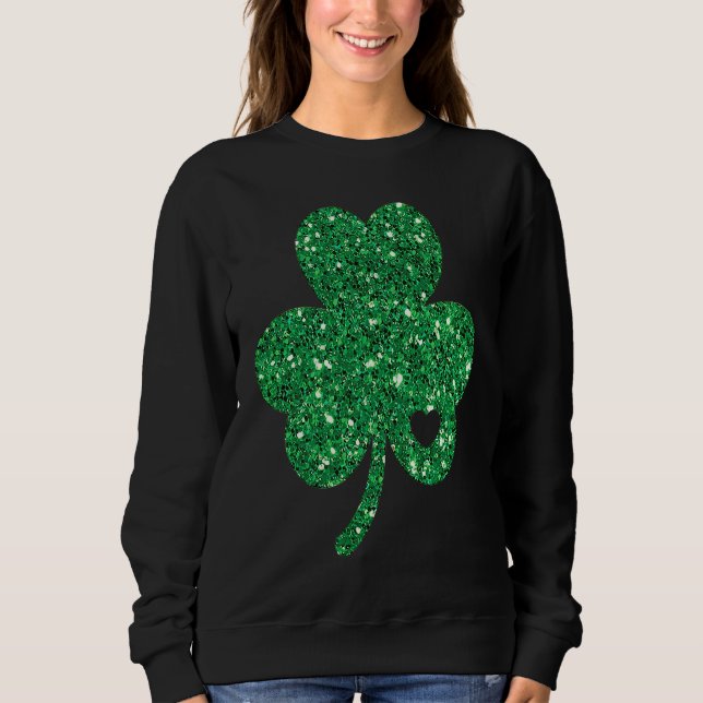 Moletom Irish Lucky Shamrock Green Clover St Patrick's Day (Frente)