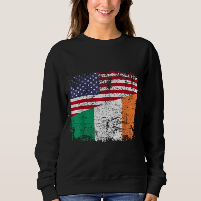 Moletom IRISH ROOTS Half American Flag IRLANAND (Frente)