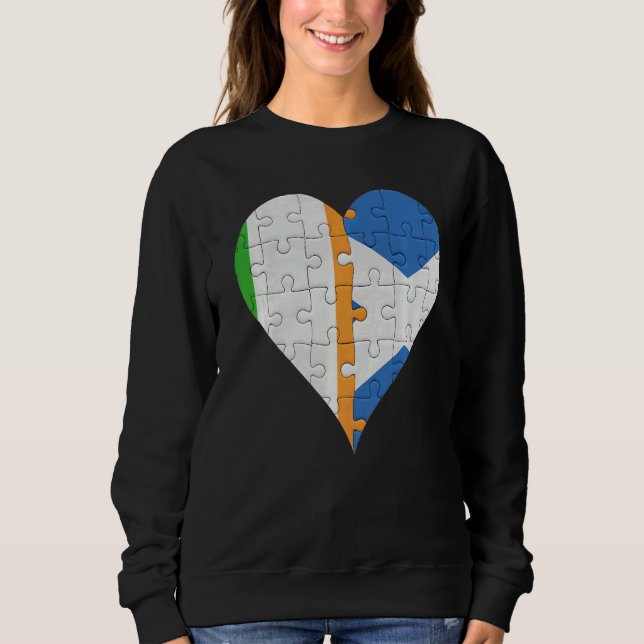 Moletom Irish Scottish Flag Heart (Frente)