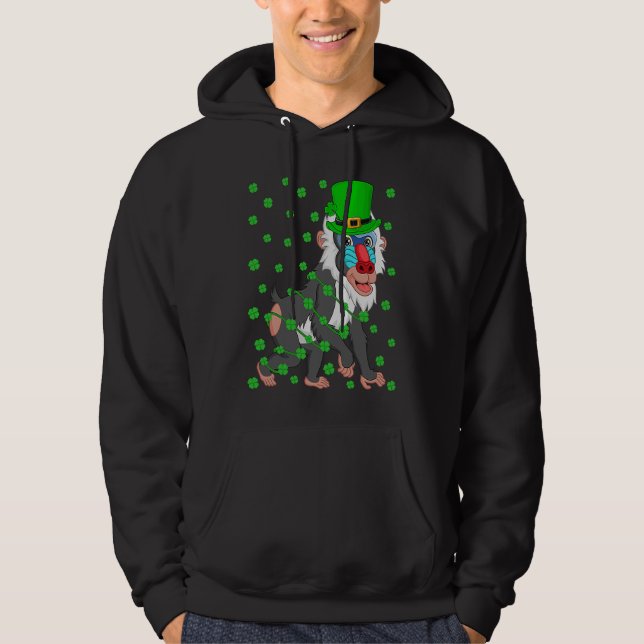 Moletom Irish Shamrock Leprechaun Baboon St Patrick's Day (Frente)